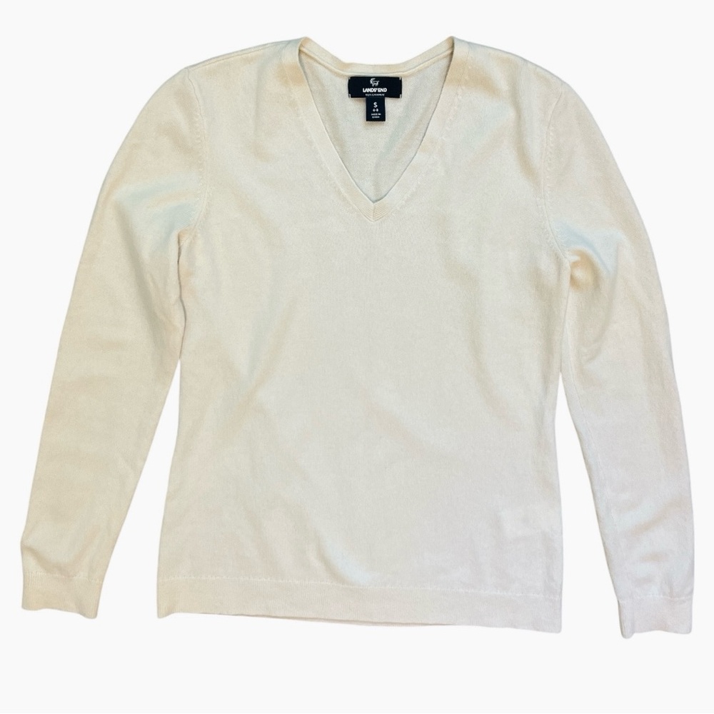 Lands' End Cashmere V-Neck Women's Sweater